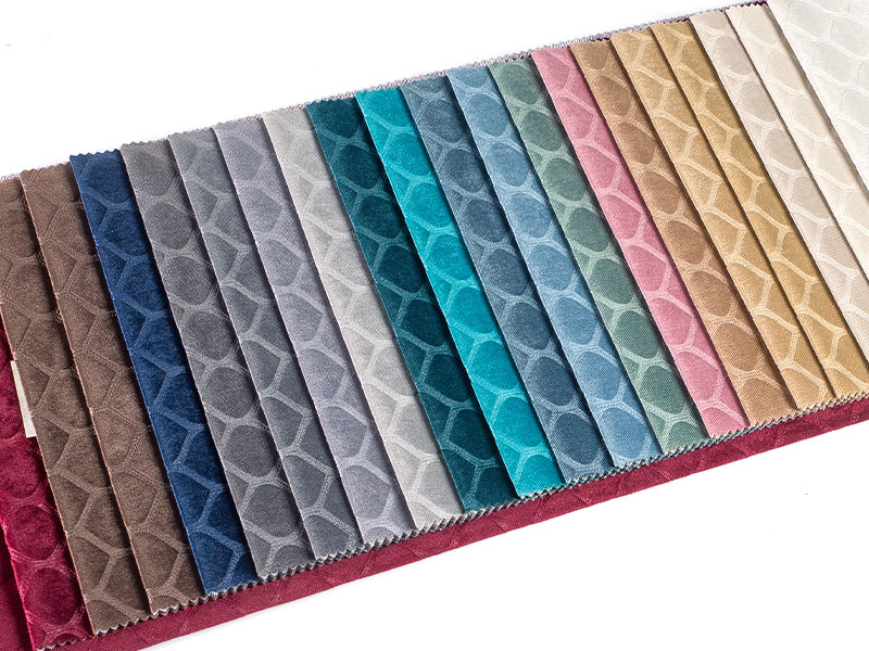 Tessuto di velluto in rilievo tinto di alta qualità per decorazioni per la casa