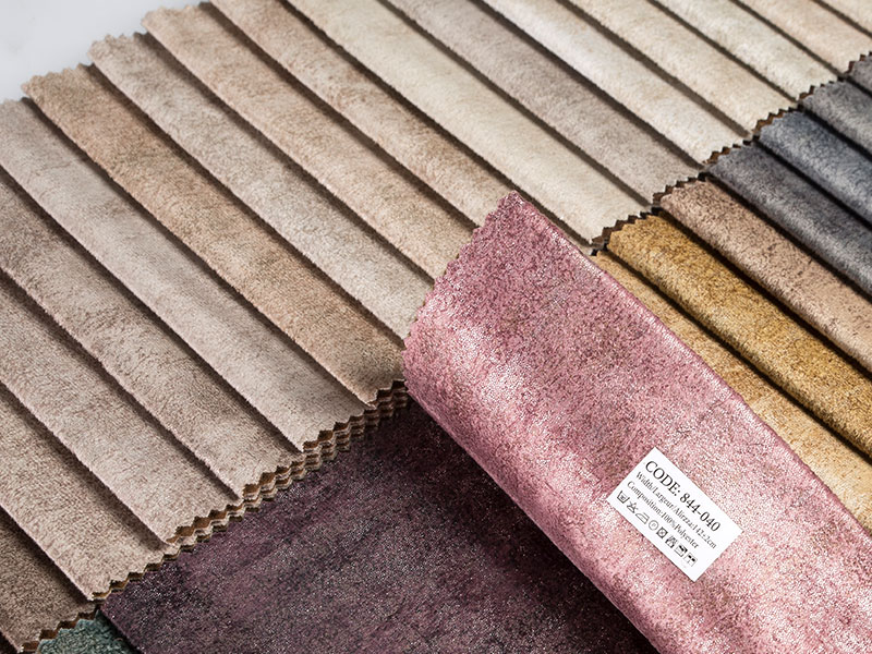 Tessuto di velluto laminato tinto premium